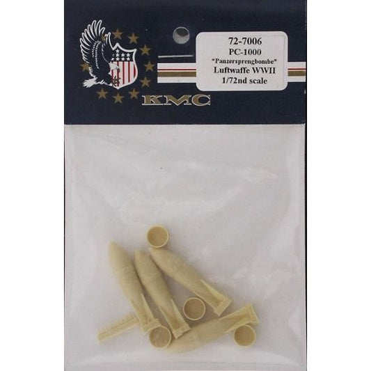 KMC [72-7006] Luftwaffe 'Panzersprenenbombe' bombs SD-500 (4), 1/72