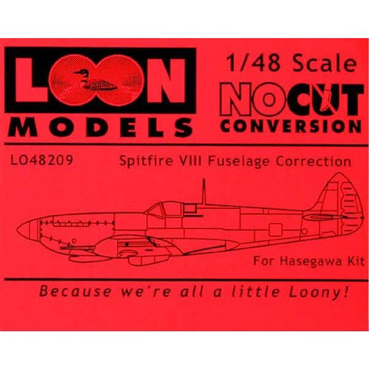 Loon Models [LO48209] Spitfie Mk.VIII lengthened fuselage conversion "no-cut", 1/48