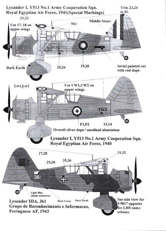 Max Decals [4803] Exotic Lysanders, 1/48