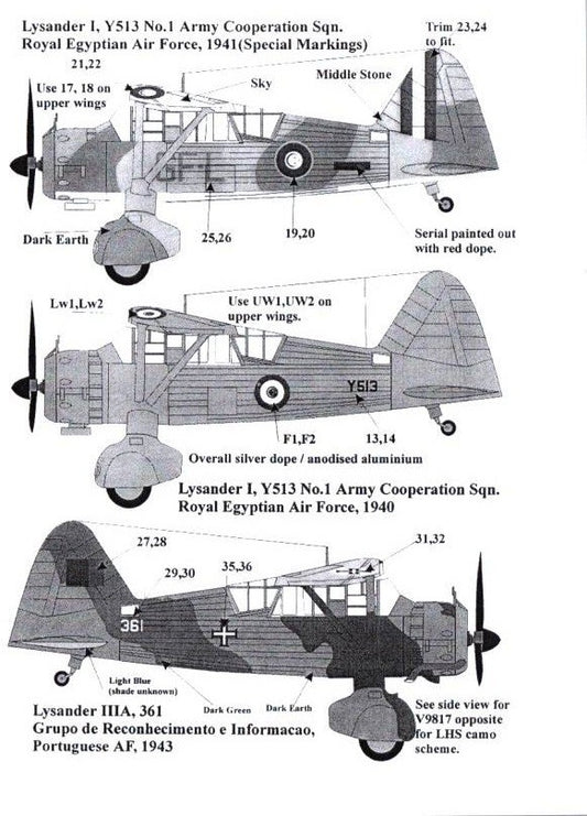 Max Decals [4803] Exotic Lysanders, 1/48