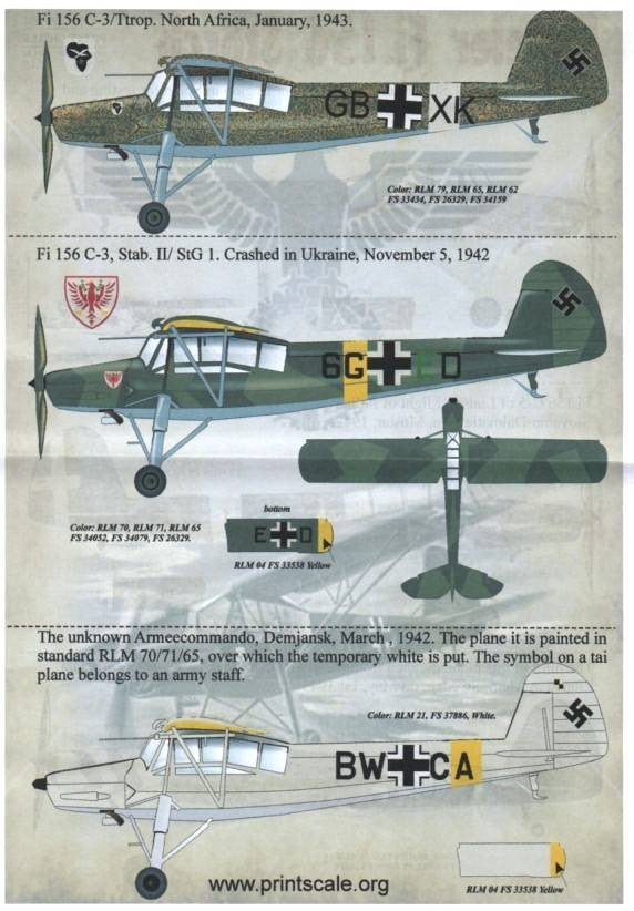 Print Scale [48-101] Fiesler Fi-156 Storch, 1/48