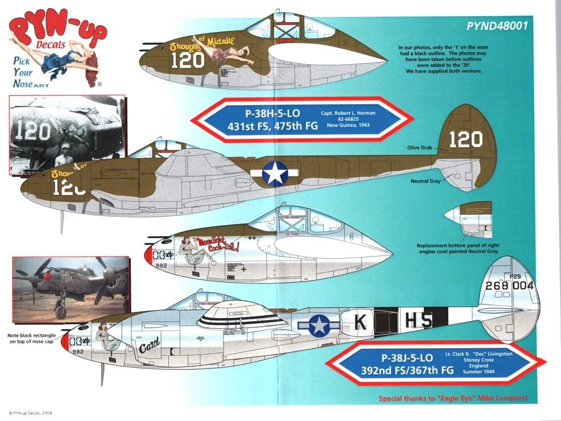Pyn-up Decals [PYND48001] Fork-tailed Beauties - part 1, 1/48
