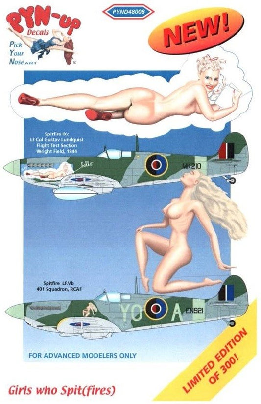 Pyn-up Decals [PYND48008] Girls Who Spit(fires), 1/48