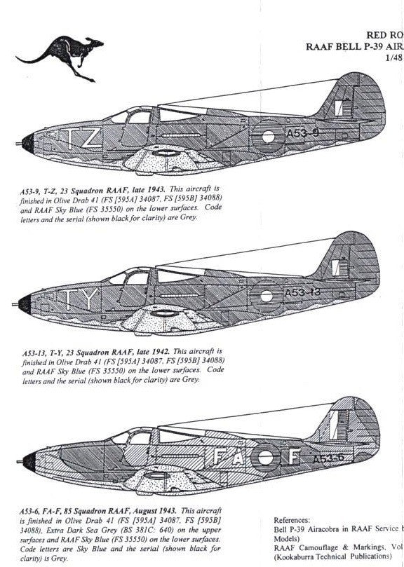 Red Roo [RRD48001] RAAF Bell P-39 Airacobra, 1/48