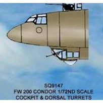 Squadron [9147] Focke Wulf Fw-200 Condor crystal clear canopy set, 1/72