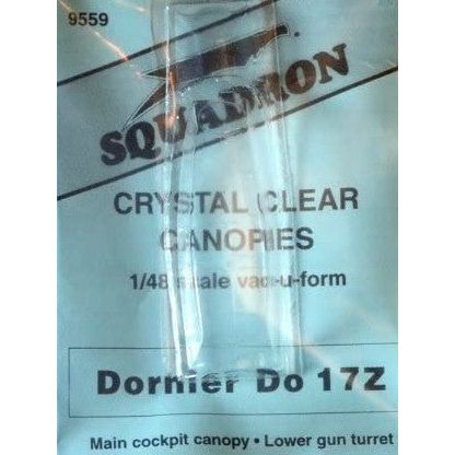 Squadron [9559] Dornier Do-17Z crystal clear canopy, 1/48