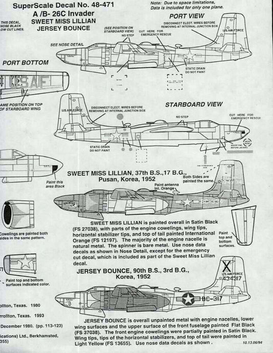 Superscale [MD48-471] A/B-26C Invader - Korea 1952, 1/48