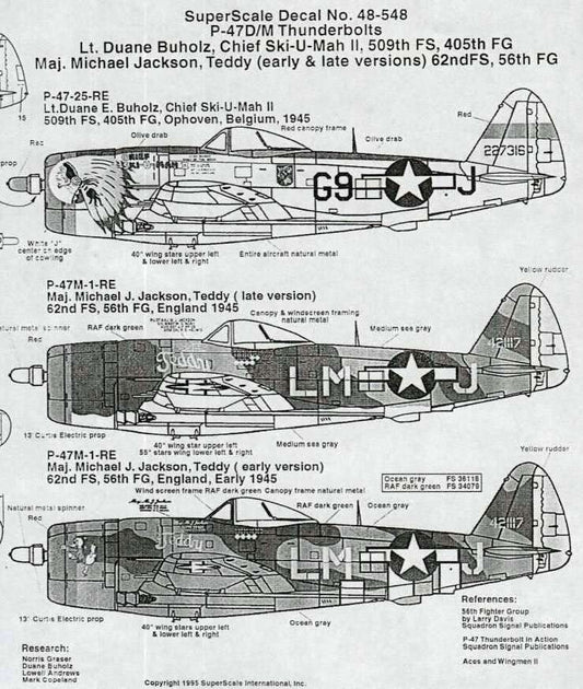 Superscale [MD48-548] P-47D/M Thunderbolt, 1/48