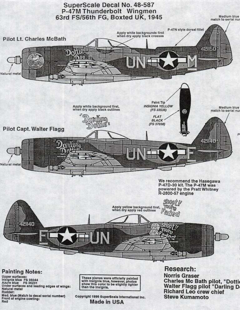 Superscale [MD48-587] P-47M Thunderbolt Wingmen, 1/48