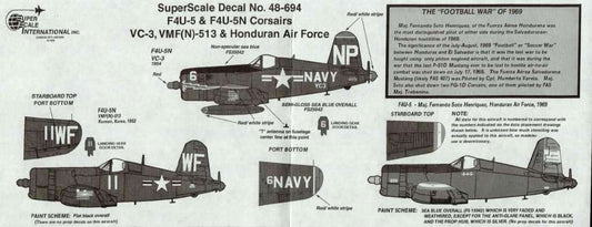 Superscale [MD48-694] F4U-5/-5N Corsair, 1/48