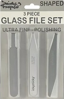 IckySticky [610623] Glass File Set (3), Shaped