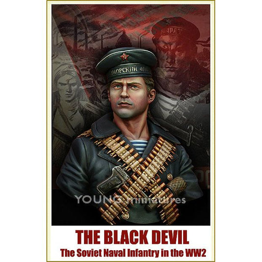 Young Miniatures [YM1821] "The Black Devil", Soviet Naval Infantry WW2 (BUST), 1/10