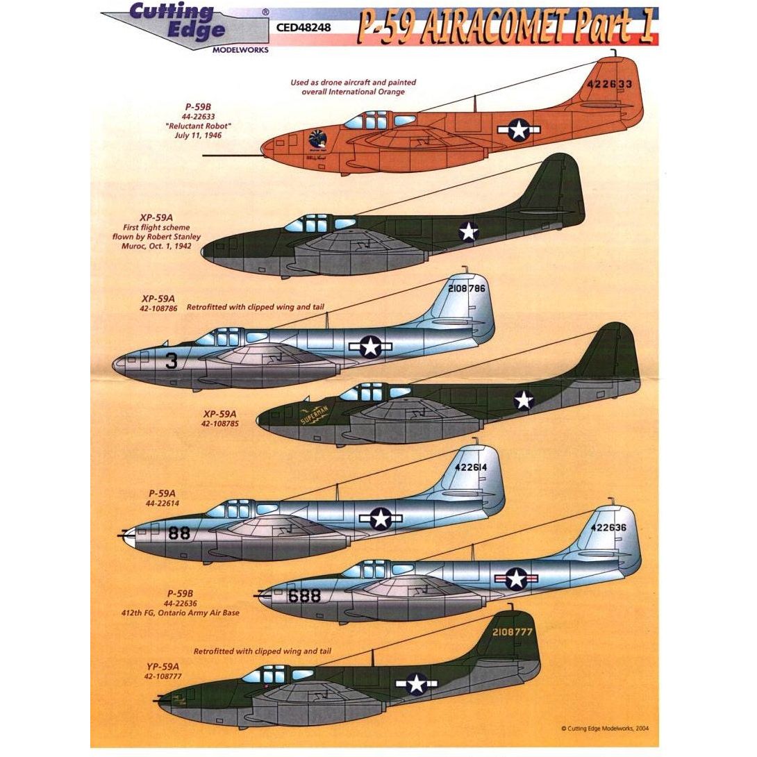 Cutting Edge [CED48248] P-59 Airacomet - part 1, 1/48