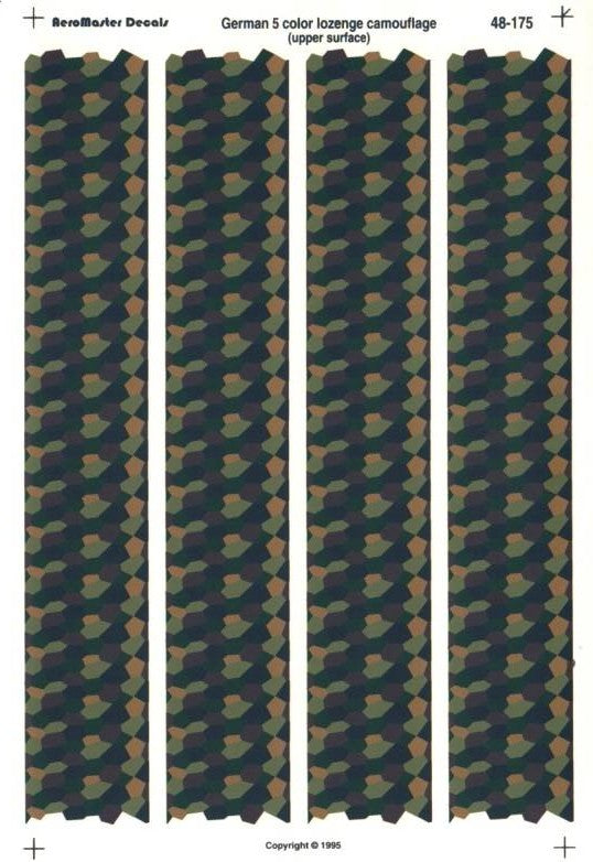 Aeromaster [AM48-175] WWI German 5 colour lozange cam - upper surface, 1/48