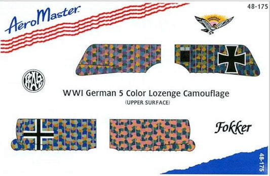 Aeromaster [AM48-175] WWI German 5 colour lozange cam - upper surface, 1/48