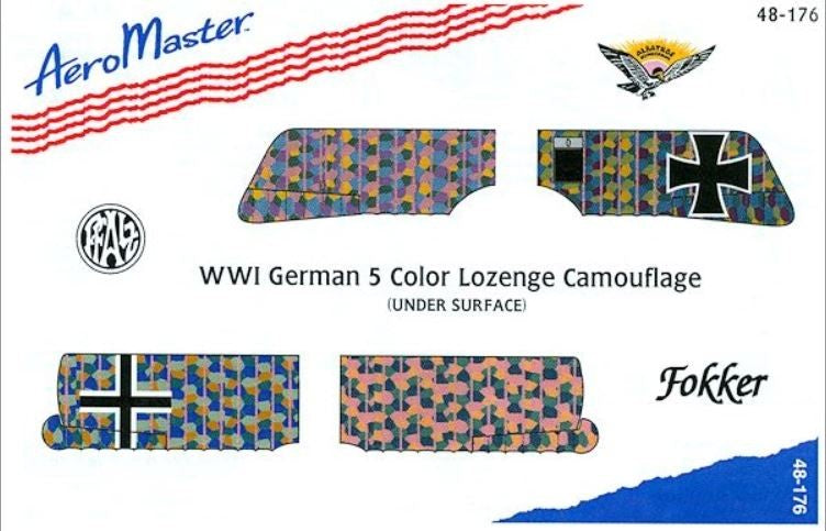 Aeromaster [AM48-176] WWI German 5 colour lozange cam - under surface, 1/48