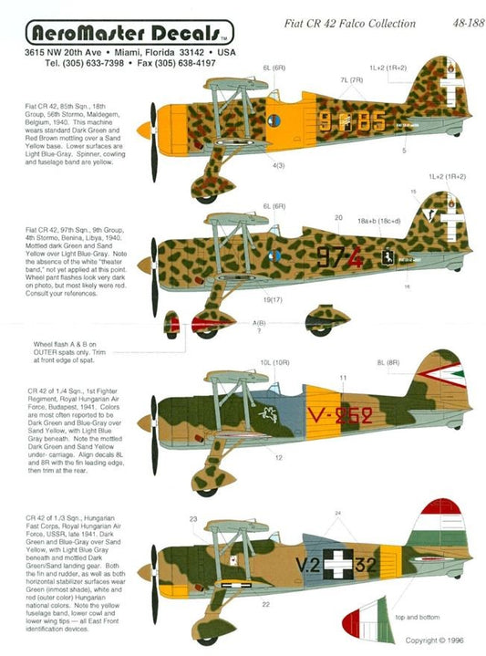 Aeromaster [AM48-188] Fiat CR.42 Falco collection, 1/48