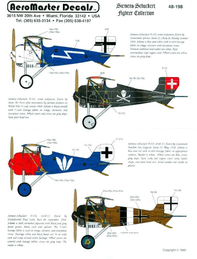 Aeromaster [AM48-198] Siemens Schuckert fighter collection, 1/48
