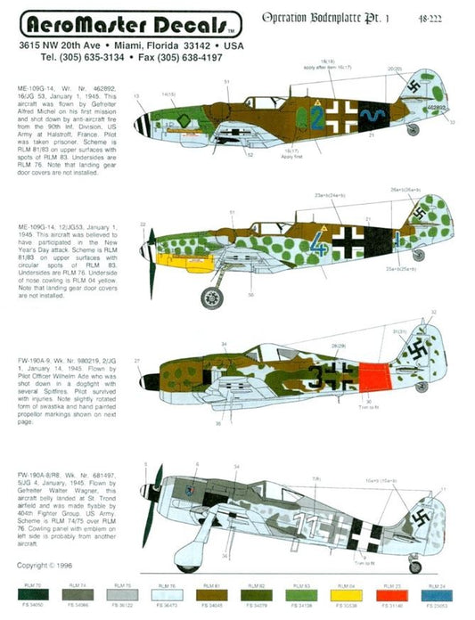 Aeromaster [AM48-222] Operation Bodenplatte - part 1, 1/48