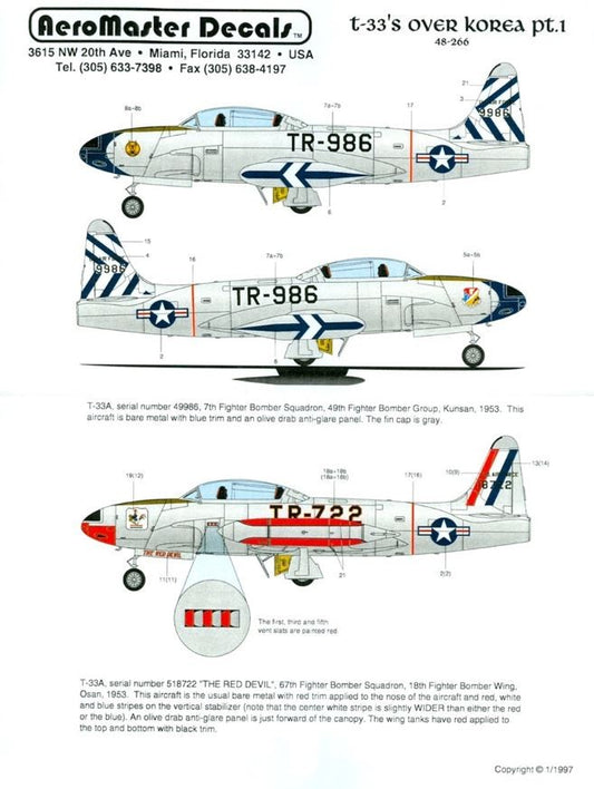 Aeromaster [AM48-266] T-33's Over Korea - part 1, 1/48