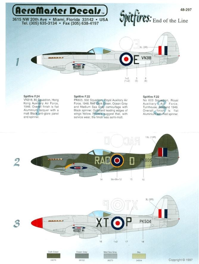 Aeromaster [AM48-297] Spitfire: End of the Line, 1/48