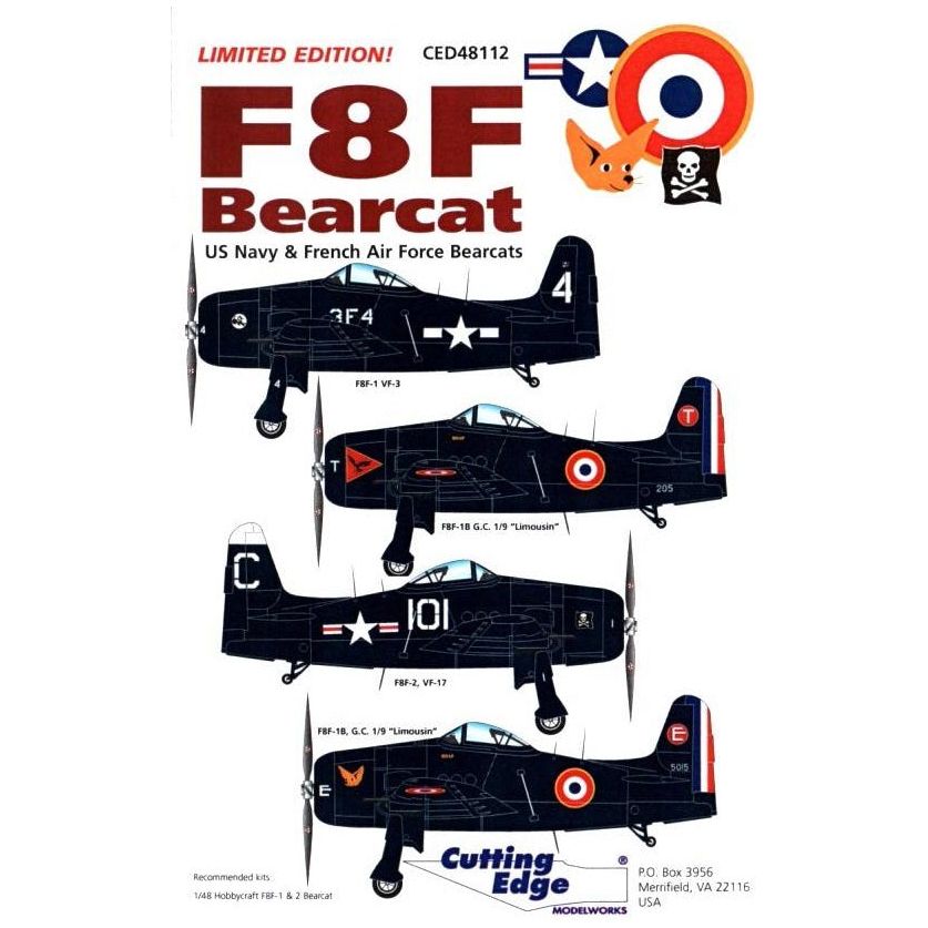 Cutting Edge [CED48112] F8F Bearcat: US Navy & French Air Force Bearcats, 1/48