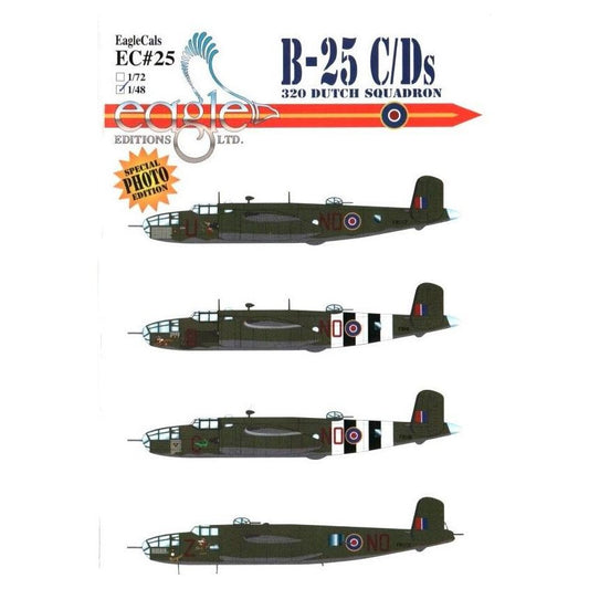 EagleCals [EC-025-48] B-25C/D's of 320 Dutch Sqn, 1/48