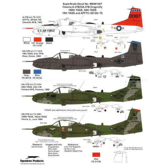 Superscale [MD48-1257] Cessna A-37B/OA-37B Dragonfly, 1/48