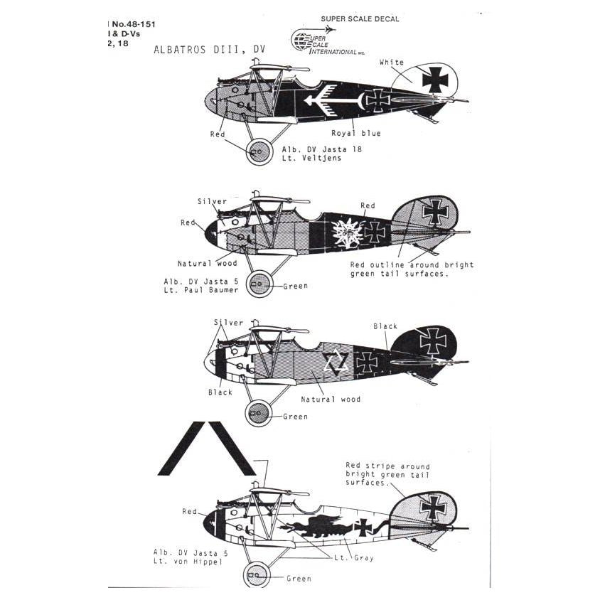 Superscale [MD48-151] Albatros D.III/D.V, 1/48