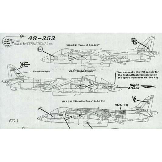 Superscale [MD48-353] AV-8B Super Harrier II, 1/48