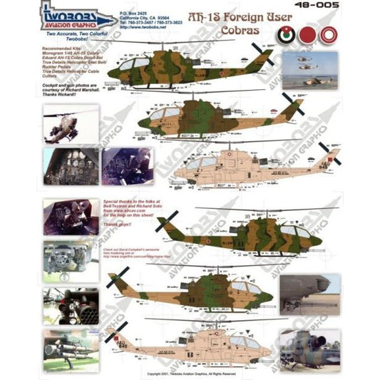 Two Bobs [48-005] AH-1S Foreign Users - Cobras, 1/48