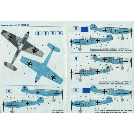 Techmod [48014S] Messerschmitt Bf-109E-3, 1/48