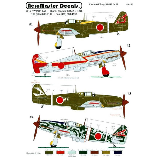 Aeromaster [AM48-133] Kawasaki Ki-61-I Tony Pt.2, 1/48