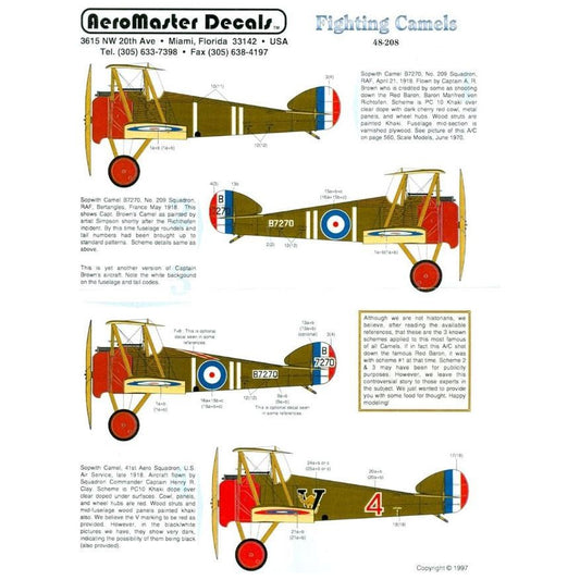 Aeromaster [AM48-208] Fighting Camels, 1/48