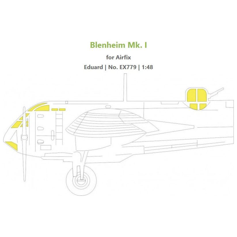 Eduard [EX779] Blenheim Mk.I masks (Airfix), 1/48