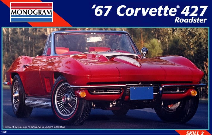 Monogram [2968] Chevrolet C2 Corvette 427 Roadster, 1967, 1/24
