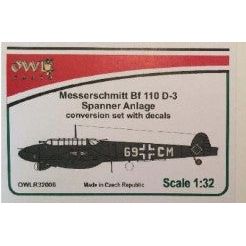 Owl [OWLR32006], Messerschmitt Bf-110D Spanner conversion set w/decals, 1/32