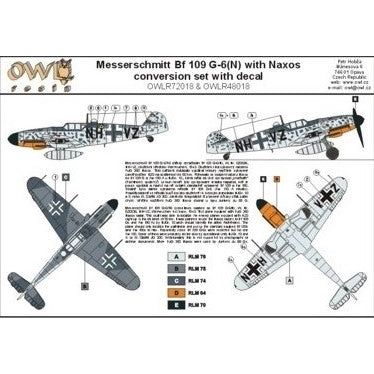 Owl [OWLR48018] Bf-109G-6 Naxos conversion w/ decals, 1/48