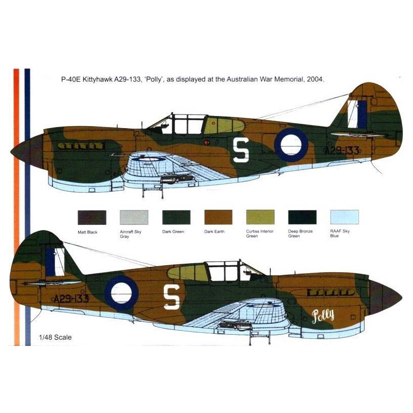 Red Roo [RRD48038] Milne Bay Trio: P-40E Kittyhawks, 75 Sqn RAAF 1942, 1/48