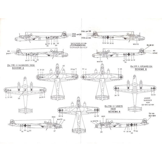 Xtradecal [X48009] Dornier Do-17E/F, 1/48