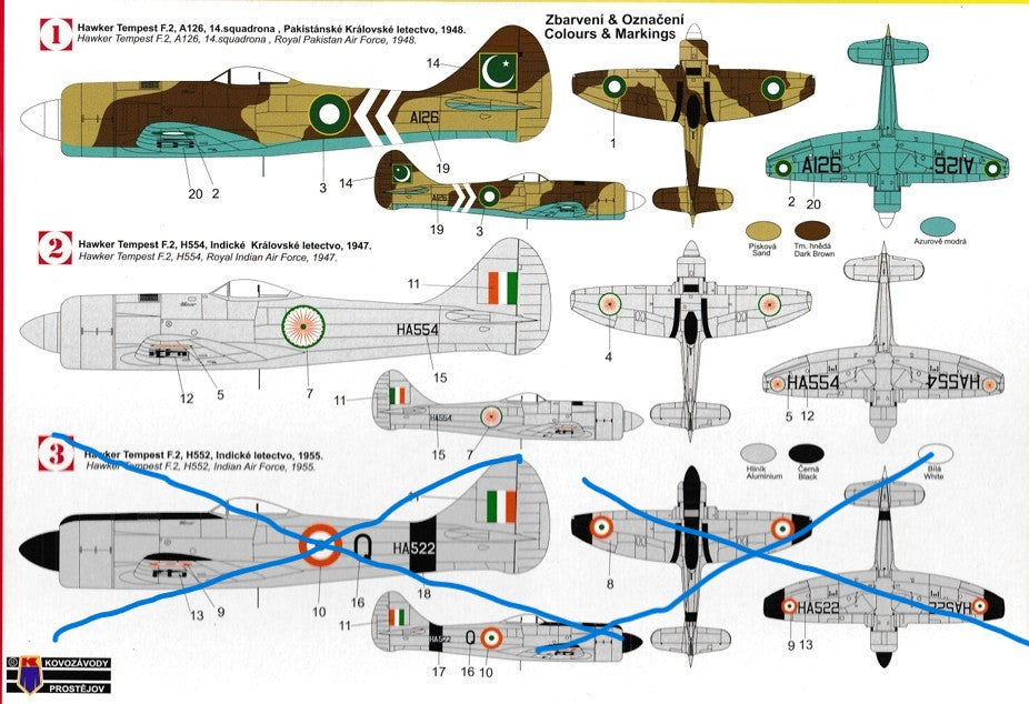 KP [KPM0226] Hawker Mk.II/F.2 Tempest II, 1/72