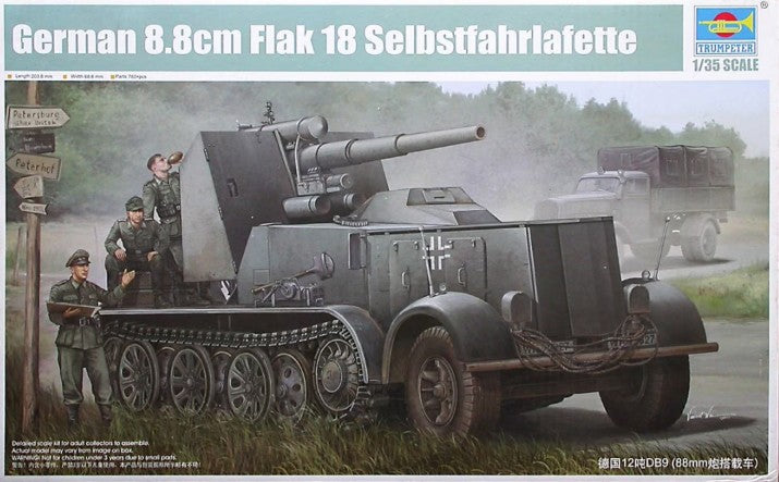 Trumpeter [01585] 88mm Flak18 Selbstfahlafette, 1/35