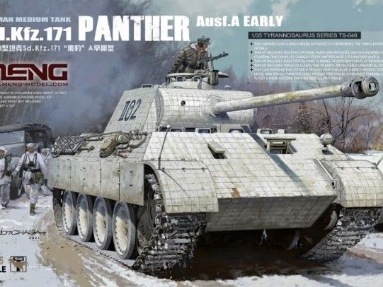 Meng [TS-046] Pzkpfw.V Panther Ausf.A, Sd.Kfz 171 -early w/o Zimmerit, 1/35**