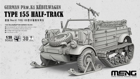 Meng [VS-018], Pkw.K1 KUBELWAGEN TYPE 155 HALF-TRACK, 1/35 ↨