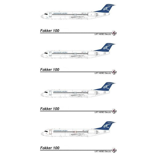 Lift Here [ 101-LH] Montenegro Airlines Fokker 100, 1/144 ↨