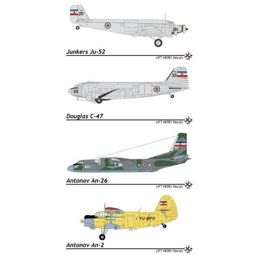 Lift Here [ 105-LH] Bugz III' - Braille Scale Yugoslav Aircraft, pt.3, 1/144 ↨