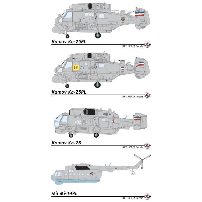 Lift Here [707-LH] "Anti-Subs" Yugo. Maratime Helicopters: Ka-25, Ka-28, Mil-14, 1/72