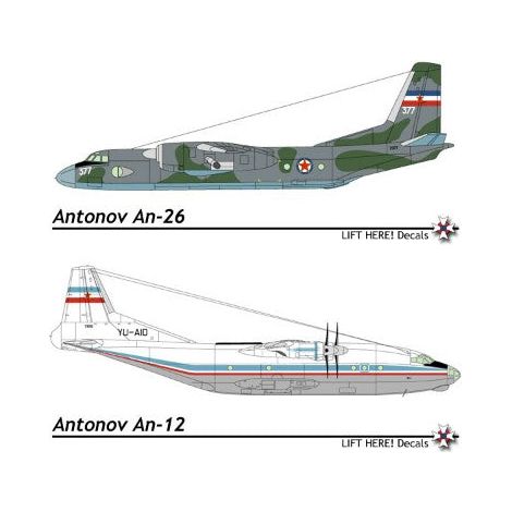 Lift Here [709-LH] "Lifters" - Yugoslav An-12 and An-26, Part One, 1/72