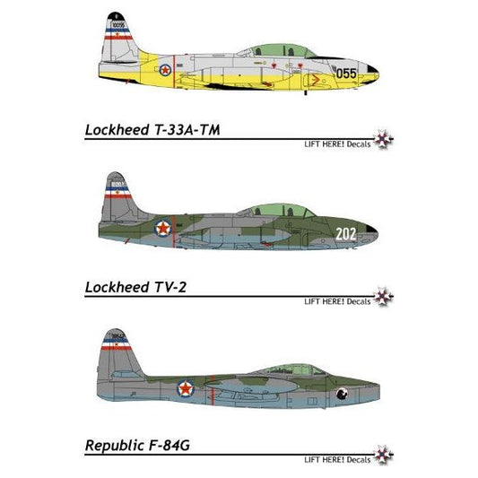 Lift Here [714-LH] "Jets No.2" US Jets in Jugoslav Air Force: T-33A, TV-2, F-84G ,1/72 ↨