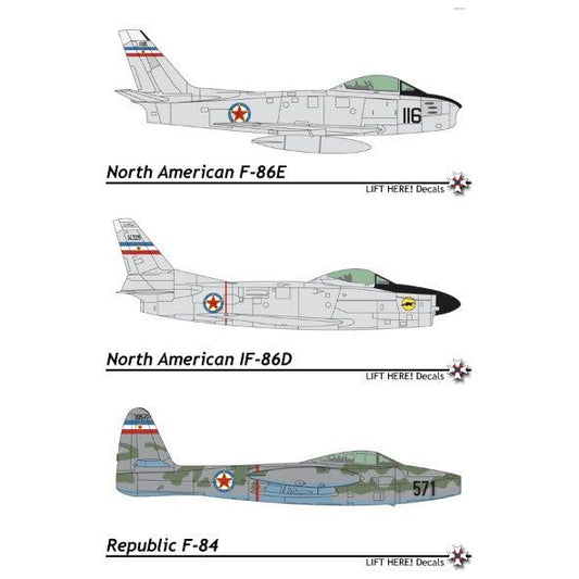 Lift Here [720-LH] "Jets no.4" US Jets in Yugoslav Air Force, part 4, 1/72 ↨